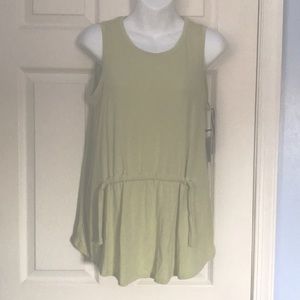 NWT - Simply Vera Vera Wang Women’s Cinched Waist Tank Top (Lime Green, Multi)